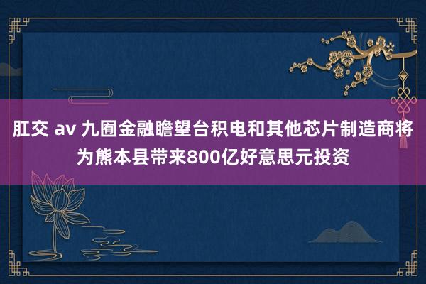 肛交 av 九囿金融瞻望台积电和其他芯片制造商将为熊本县带来800亿好意思元投资